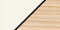 White Exterior with Maple Interior Color Swatch